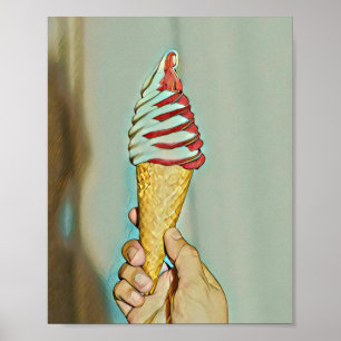 Chocolate ice cream poster