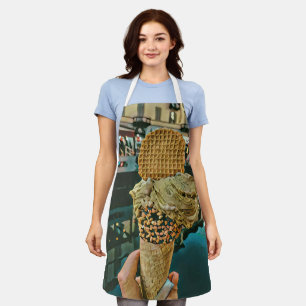 Chocolate ice cream sprinkles apron