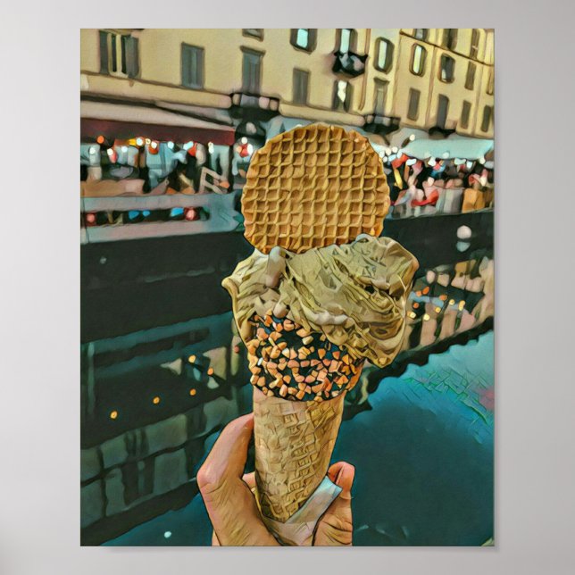 Chocolate ice cream sprinkles poster (Front)
