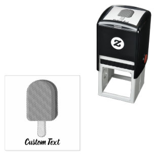 Chocolate Ice Cream Stick Self-inking Stamp
