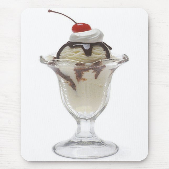 Chocolate Ice Cream Sundae Mouse Pad (Front)
