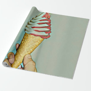 Chocolate ice cream wrapping paper