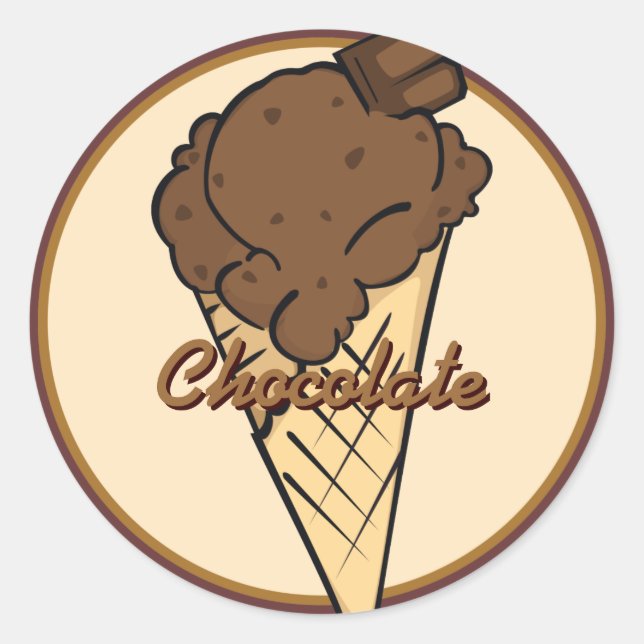 Chocolate Icecream Sticker (Front)