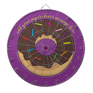 Chocolate Iced Doughnut with Sprinkles Dartboard