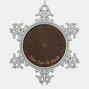 Chocolate Icing Snowflake Pewter Christmas Ornament