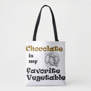Chocolate is my Favourite Vegetable Tote Bag