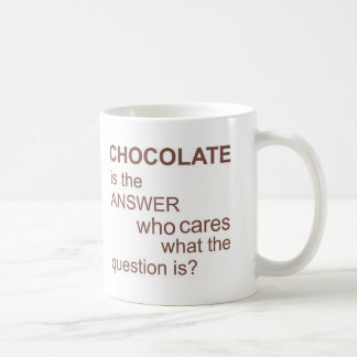 chocolate-is-the-answer coffee mug