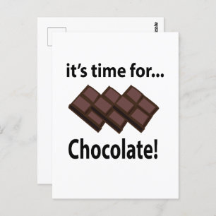 Chocolate It's Time For Chocolate Postcard