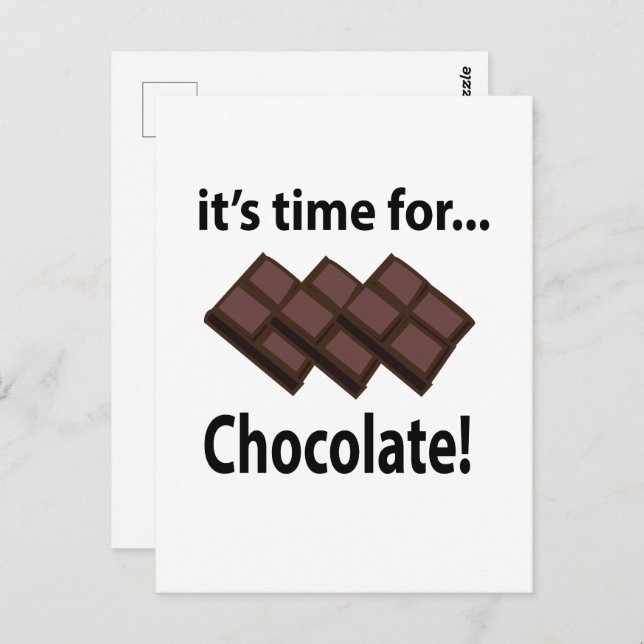 Chocolate It's Time For Chocolate Postcard (Front/Back)
