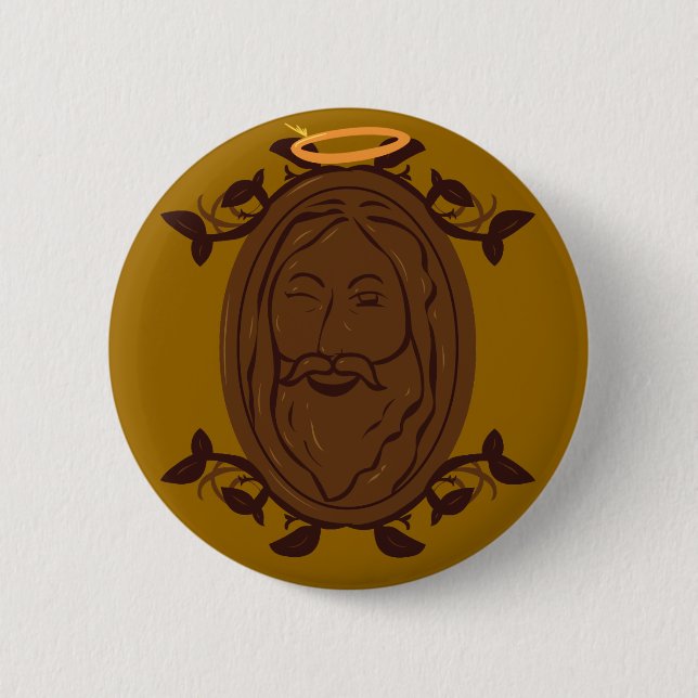 Chocolate Jesus 6 Cm Round Badge (Front)