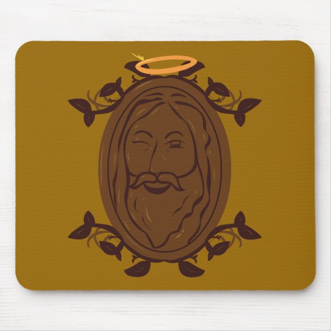 Chocolate Jesus Mouse Pad (Front)
