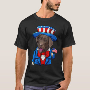Chocolate Lab 4th Of July Labrador Retriever T-Shirt