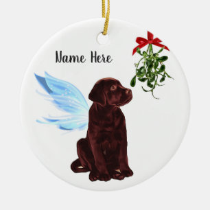 Chocolate Lab Angel -  Christmas Ornament