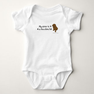 chocolate lab baby bodysuit