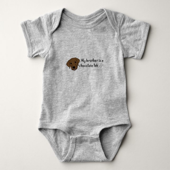 chocolate lab baby bodysuit (Front)