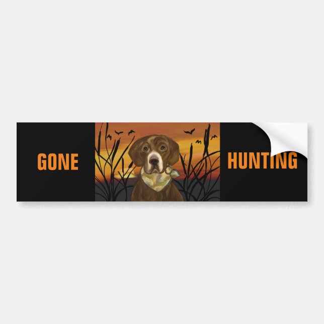 CHOCOLATE  LAB BUMPER STICKER (Front)