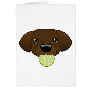 Chocolate Lab Card