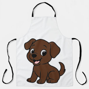 Chocolate Lab Cartoon Apron