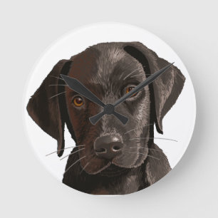 Chocolate Lab Clock