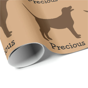 Chocolate Lab Custom Wrapping Paper