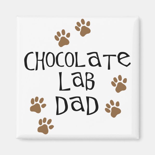 Chocolate Lab Dad Magnet (Front)