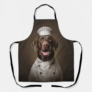 Chocolate Lab Dog Chef Apron