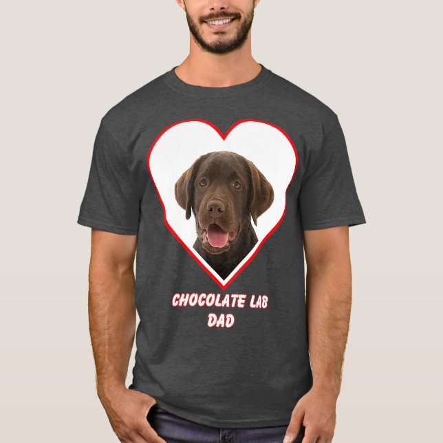 Chocolate lab Dog Dad T-Shirt (Front)