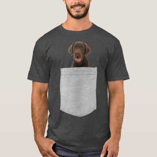 Chocolate Lab Dog In Your Pocket T-Shirt