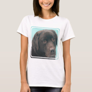 Chocolate Lab Dog Ladies T-Shirt