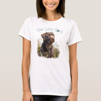 Chocolate Lab Dog Mum Floral