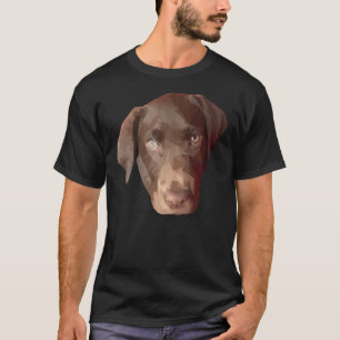 Chocolate Lab Dog Polygon T-Shirt