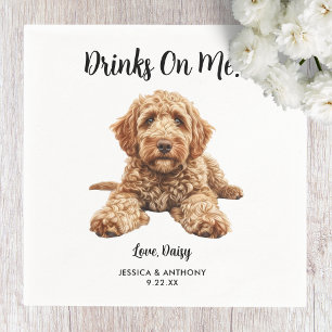 Chocolate Lab Dog Wedding  Napkins