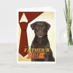 Chocolate Lab Father's Day Card