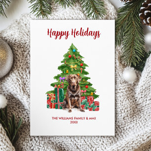 Chocolate Lab Holiday Card