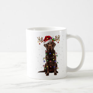 Chocolate Lab Labrador Christmas Tree Light Pajama Coffee Mug