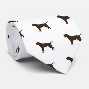 Chocolate Lab - Labrador Retriever Breed Silhouett Tie
