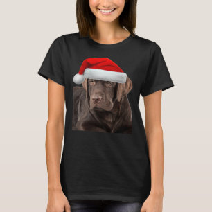 Chocolate Lab Labrador Retriever Dog Christmas T-Shirt