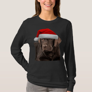 Chocolate Lab Labrador Retriever Dog Christmas T-Shirt