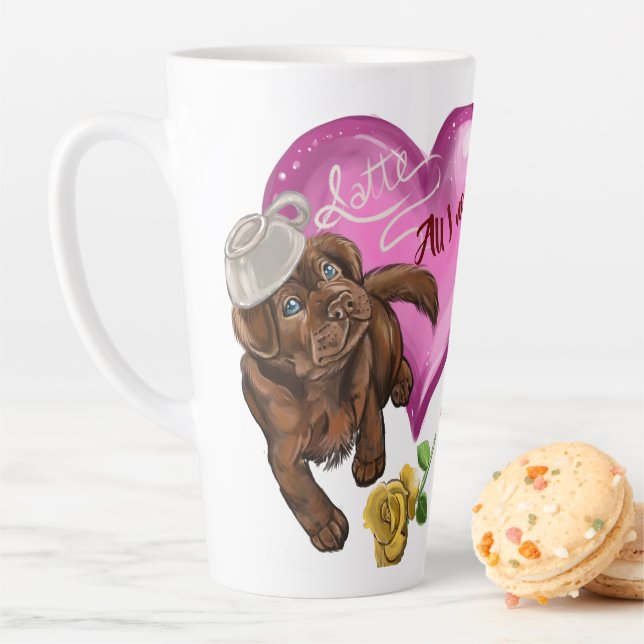 Chocolate Lab Latte Mug (In Situ)
