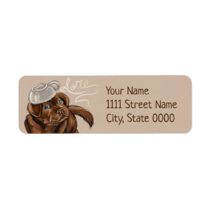 Chocolate Lab latte Return Address Label