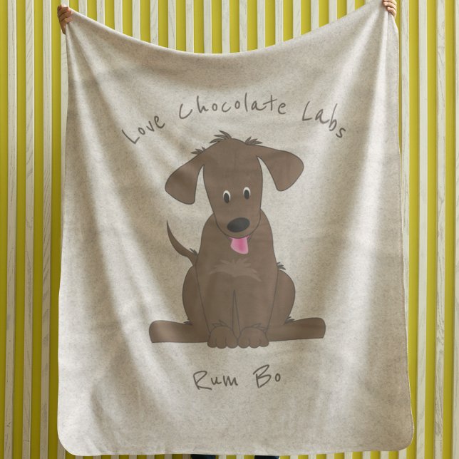 Chocolate Lab Love•Custom Fleece Blanket (Creator Uploaded)