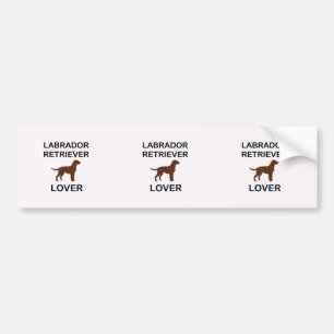 Chocolate lab lover bumper sticker