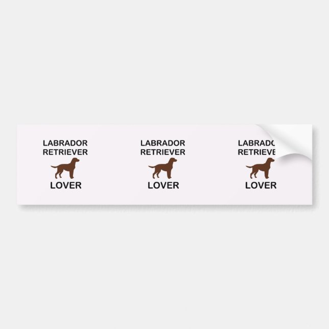 Chocolate lab lover bumper sticker (Front)