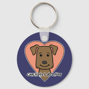 Chocolate Lab Lover Key Ring