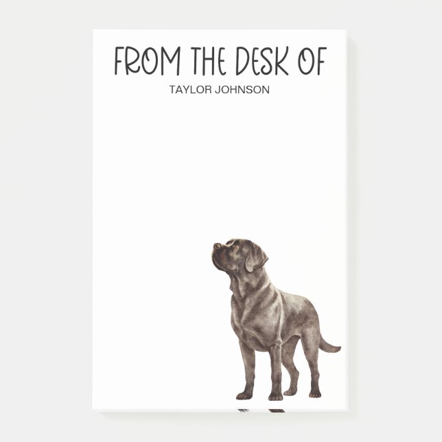 Chocolate Lab Lover Post-it Notes (Front)