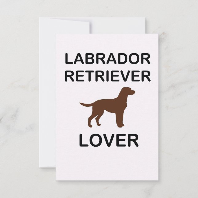 chocolate lab lover thank you card (Front)
