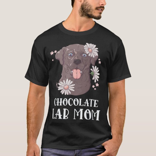 Chocolate Lab Mum Labrador Retriever Dog T-Shirt (Front)