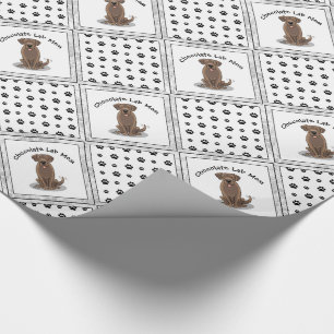 Chocolate Lab Mum (Labrador Retriever Mum) Cute Wrapping Paper