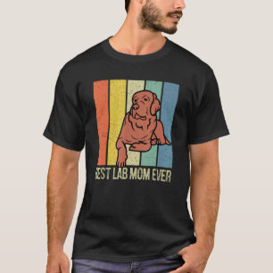 Chocolate Lab Mum Labrador Retriever Retro Matchin T-Shirt