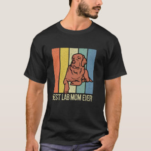 Chocolate Lab Mum Labrador Retriever Retro Matchin T-Shirt